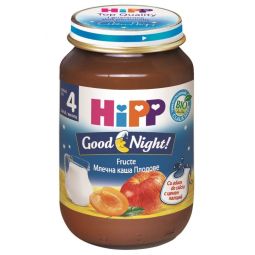 Terci lapte gris fructe Noapte Buna bebe +4luni 190g - HIPP ORGANIC