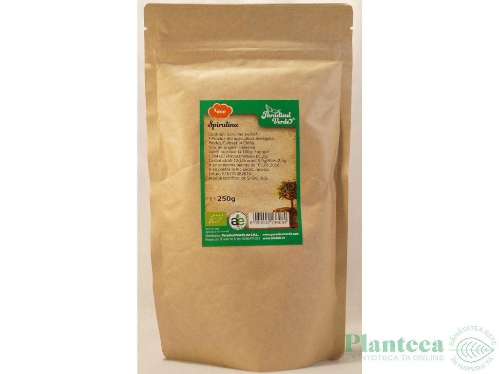 Pulbere spirulina China ET eco 250g - PARADISUL VERDE