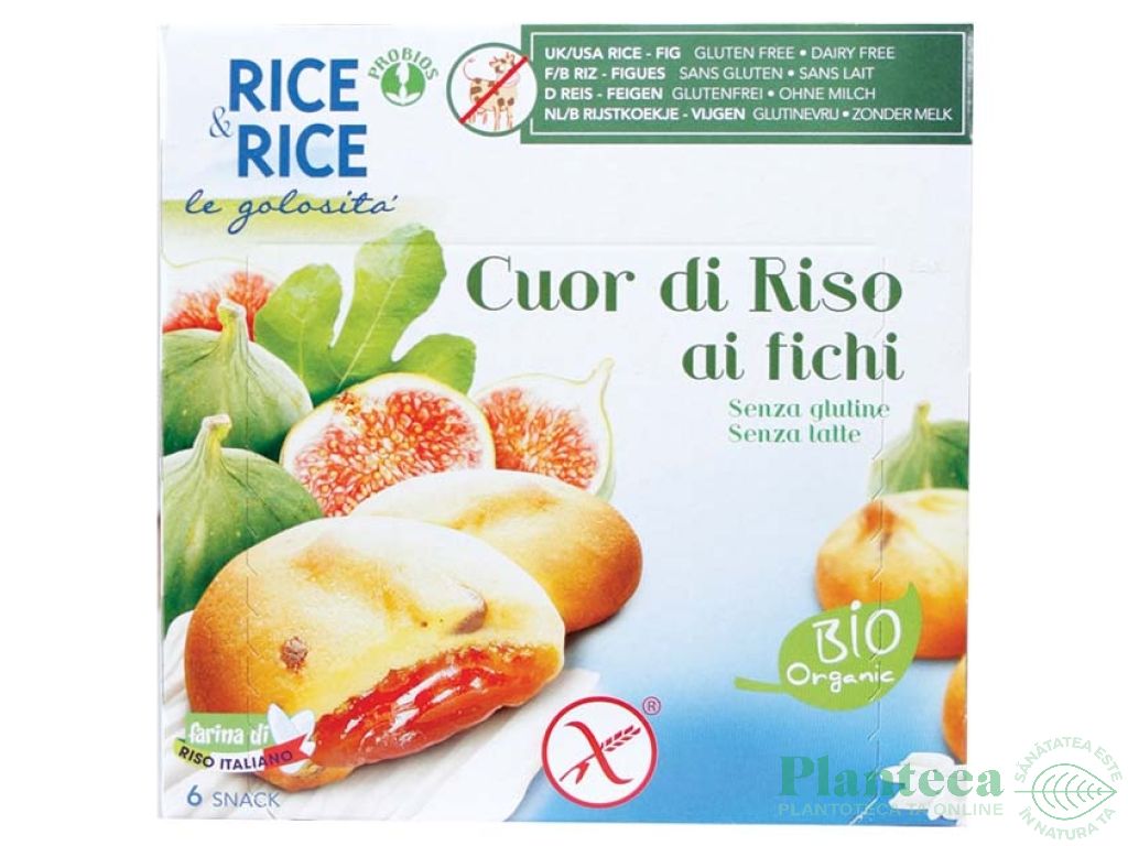 Biscuiti inimioare orez umpluti smochine fara gluten eco 6x33g - PROBIOS