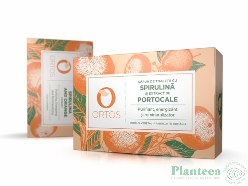 Sapun toaleta spirulina portocale 100g - ORTOS
