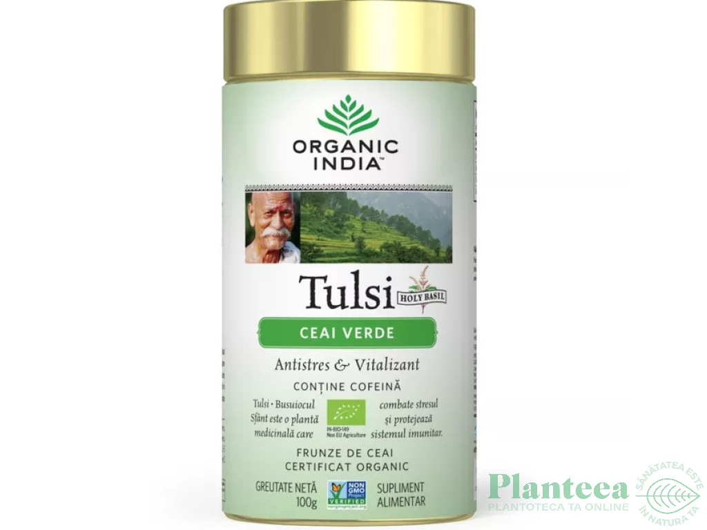 Ceai tulsi ceai verde 100g - ORGANIC INDIA