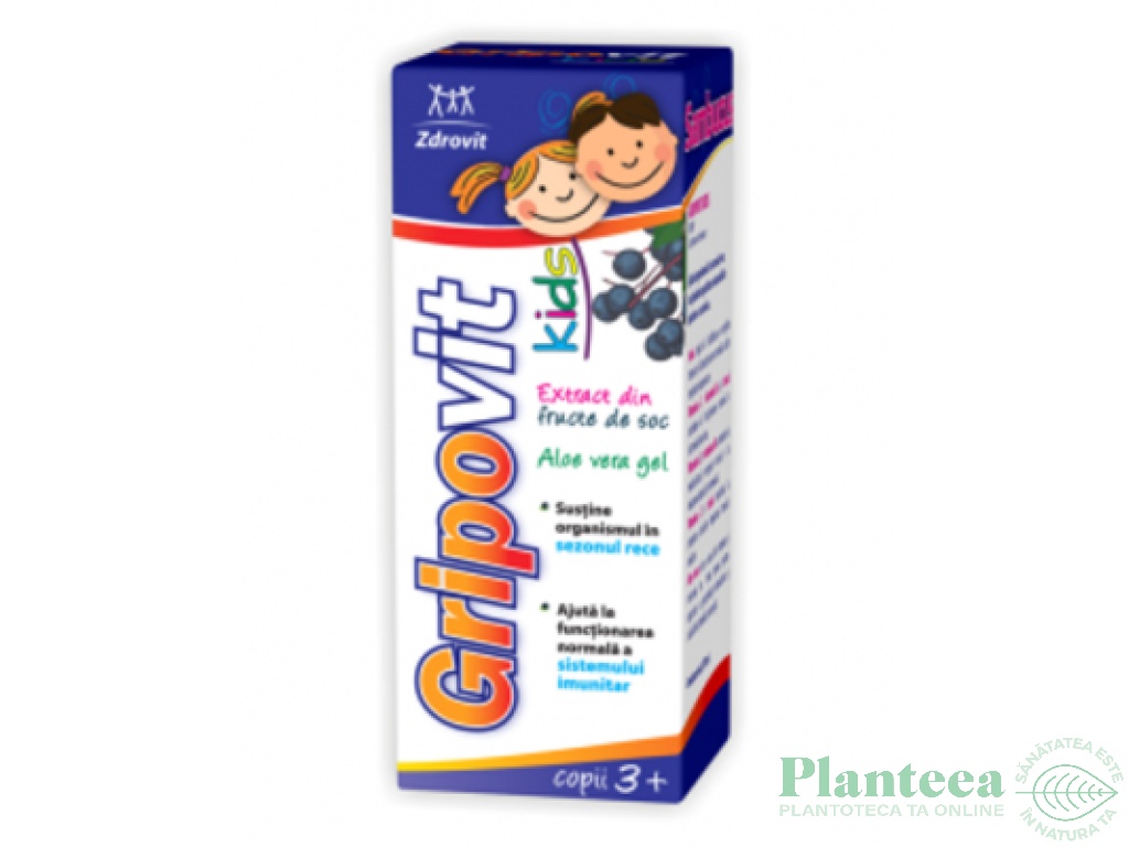 Sirop gripovit kids +3ani 150ml - NATUR PRODUKT