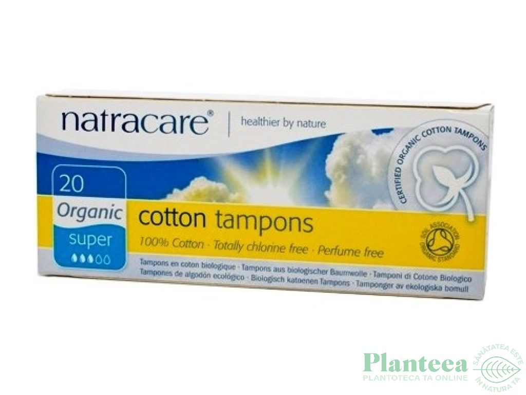 Tampoane fara aplicator super 20b - NATRACARE