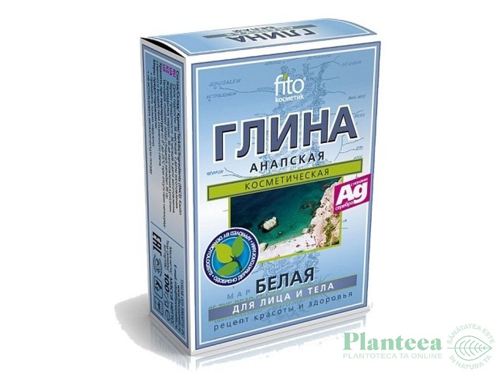 Pudra argila alba Anapa efect mineralizant 100g - FITOKOSMETIK