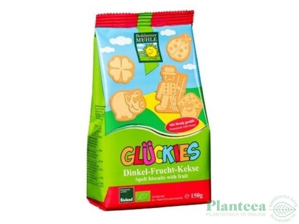 Biscuiti gluckies alac fructe eco 150g - BOHLSENER MUHLE