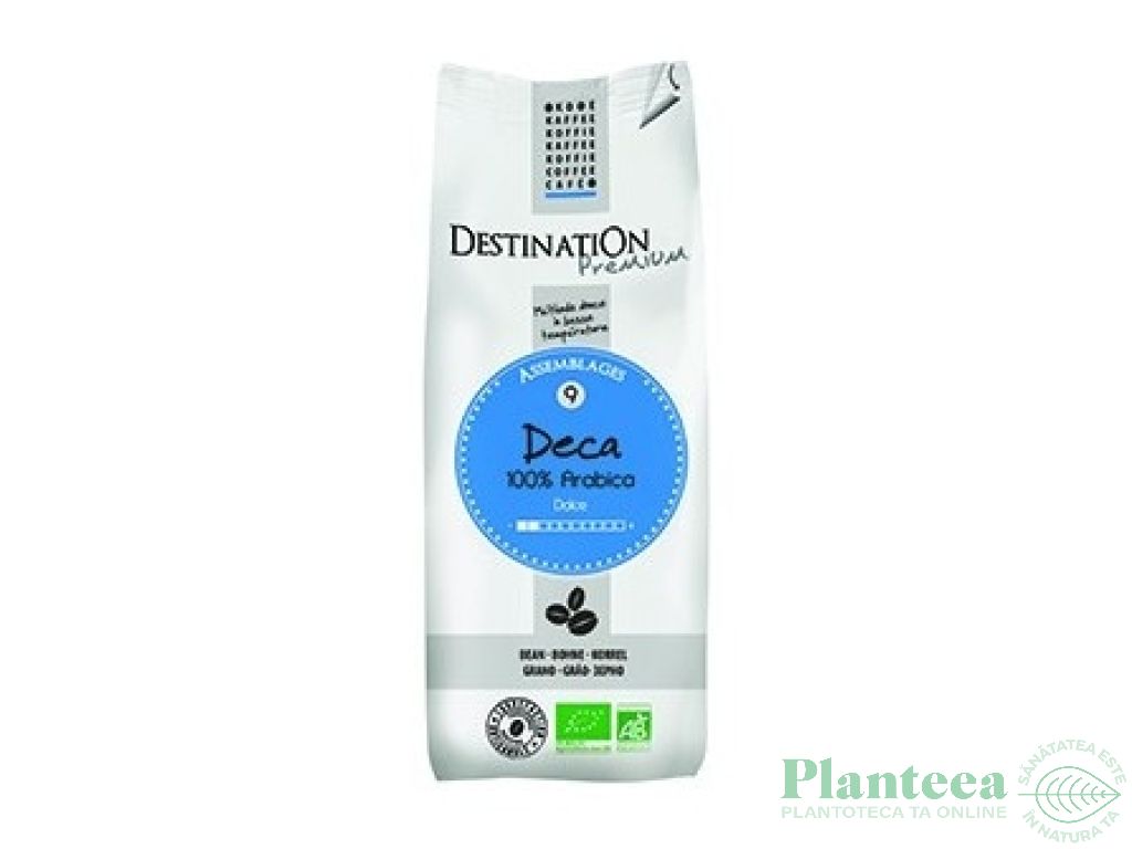 Cafea boabe arabica nr9 decofeinizata Deca eco 250g - DESTINATION
