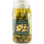 Masline verzi fara samburi umplute cu usturoi in ulei eco 1500g - EPIKOUROS