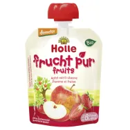 Piure mere capsuni bebe +8luni eco 90g - HOLLE