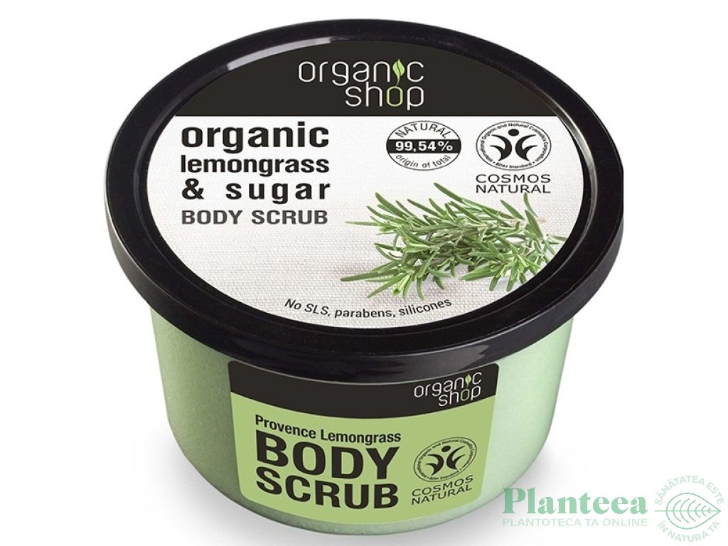 Scrub corp zahar lemongrass 250ml - ORGANIC SHOP
