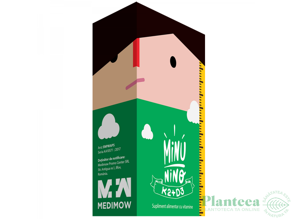 Vitamina K2 D3 picaturi 10ml - MINUNINO