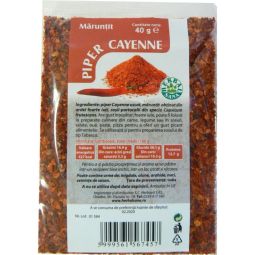 Condiment piper cayenne maruntit 40g - HERBAL SANA
