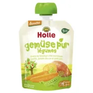 Piure morcovi cartofi dulci mazare bebe +4luni eco 90g - HOLLE