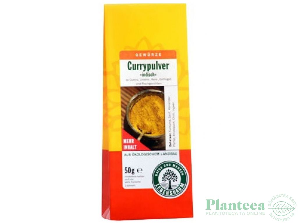 Condimente curry indian eco 50g - LEBENSBAUM