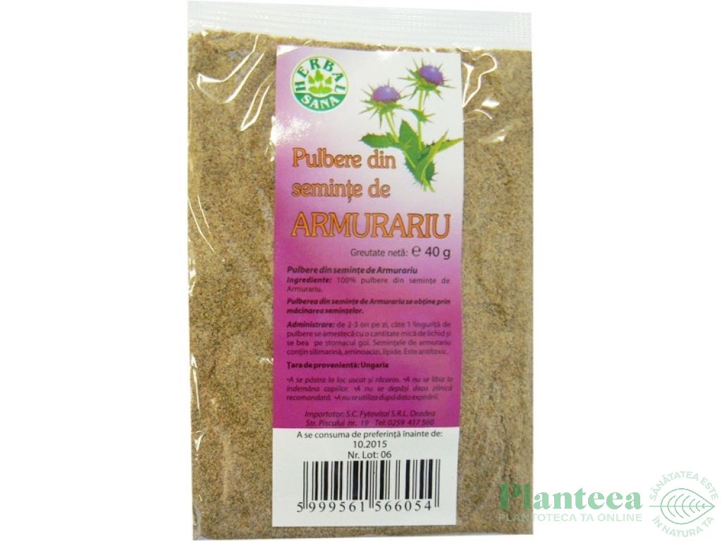 Pulbere armurariu seminte 40g - HERBAL SANA