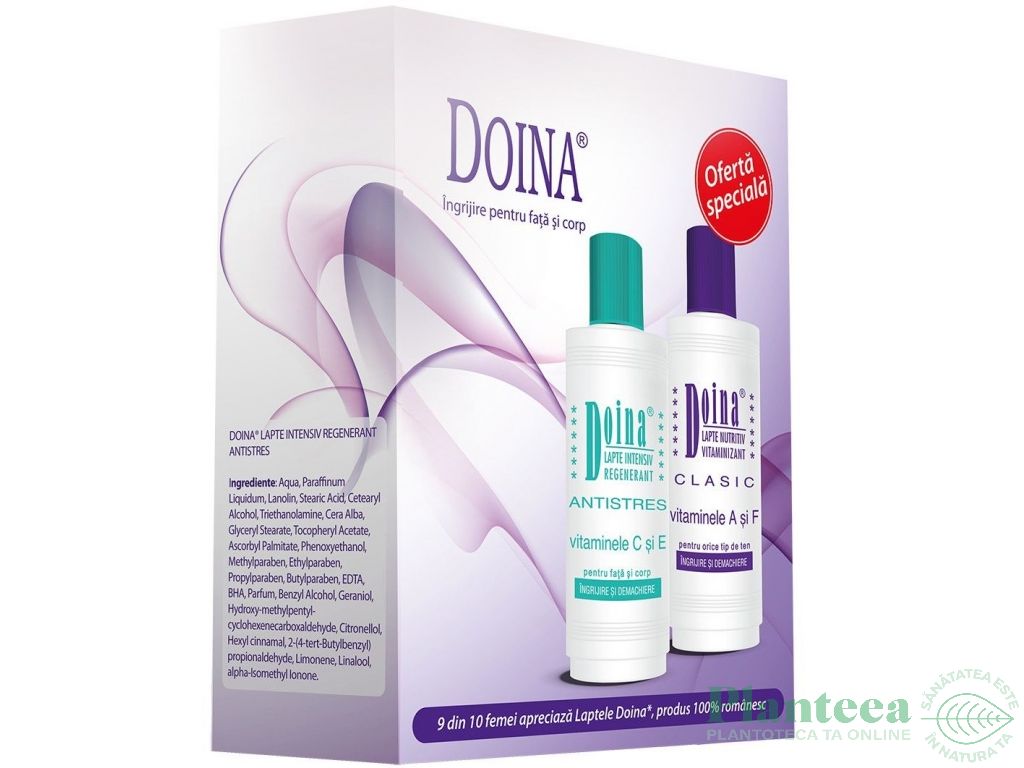 Caseta cadou Doina [crema nutritiva+lapte nutritiv clasic] 2b - DOINA