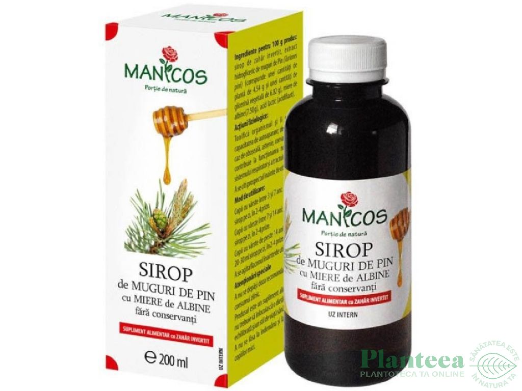 Sirop muguri pin miere 200ml - MANICOS
