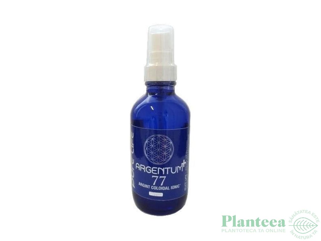 Argint coloidal 77ppm Argentum+ editie speciala pulverizator 60ml - PURE LIFE
