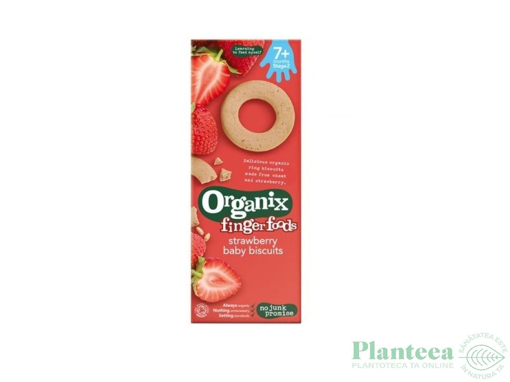 Biscuiti capsuni bebe +7luni 54g - ORGANIX