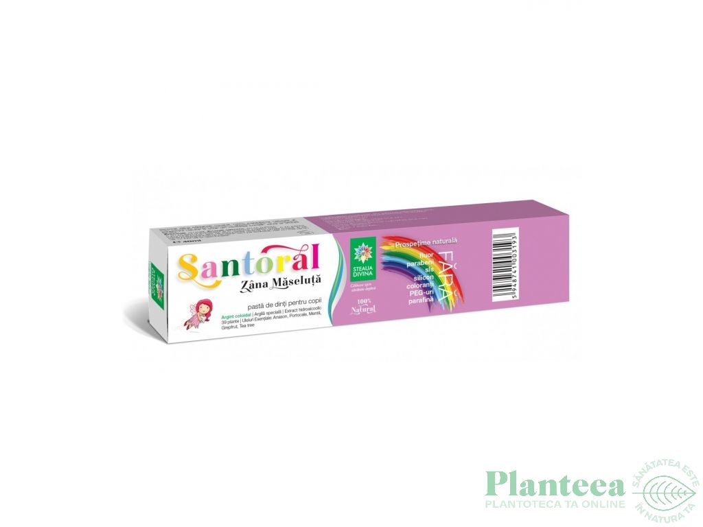 Pasta dinti copii zana maseluta Santoral 40ml - SANTO RAPHAEL