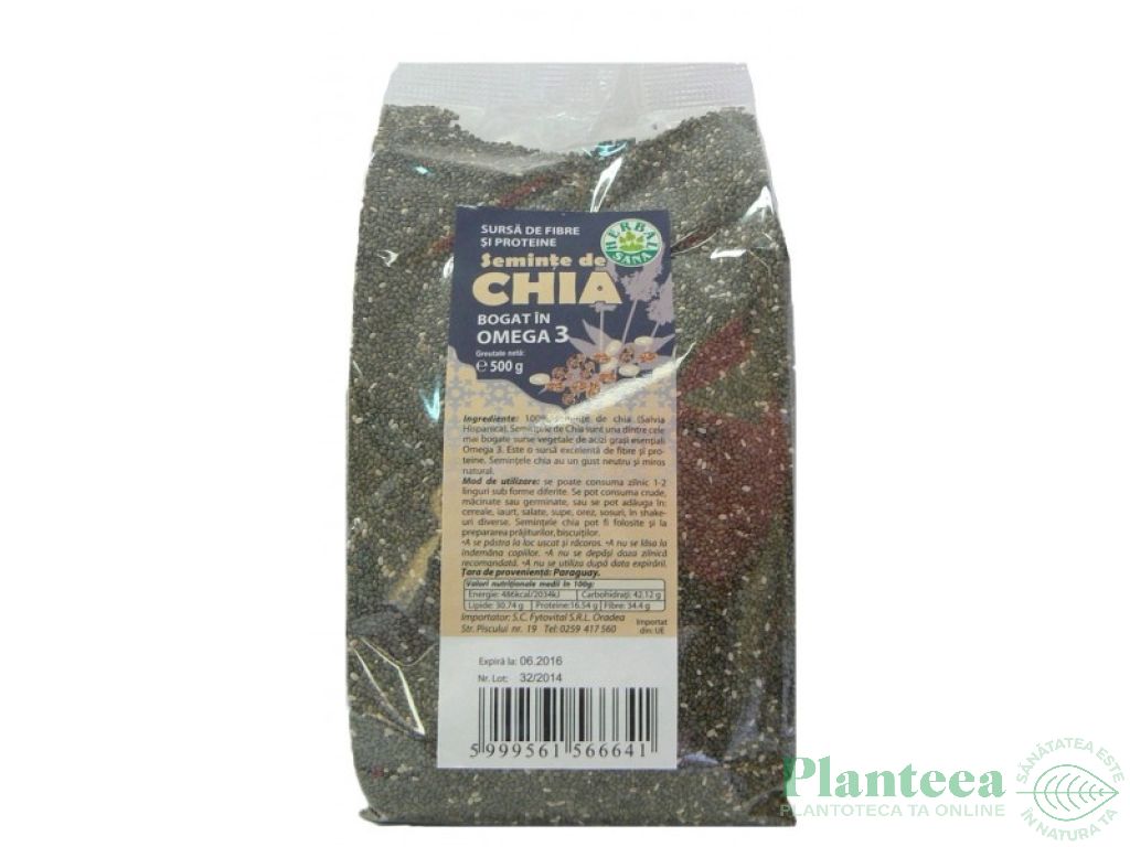 Seminte chia 500g - HERBAL SANA