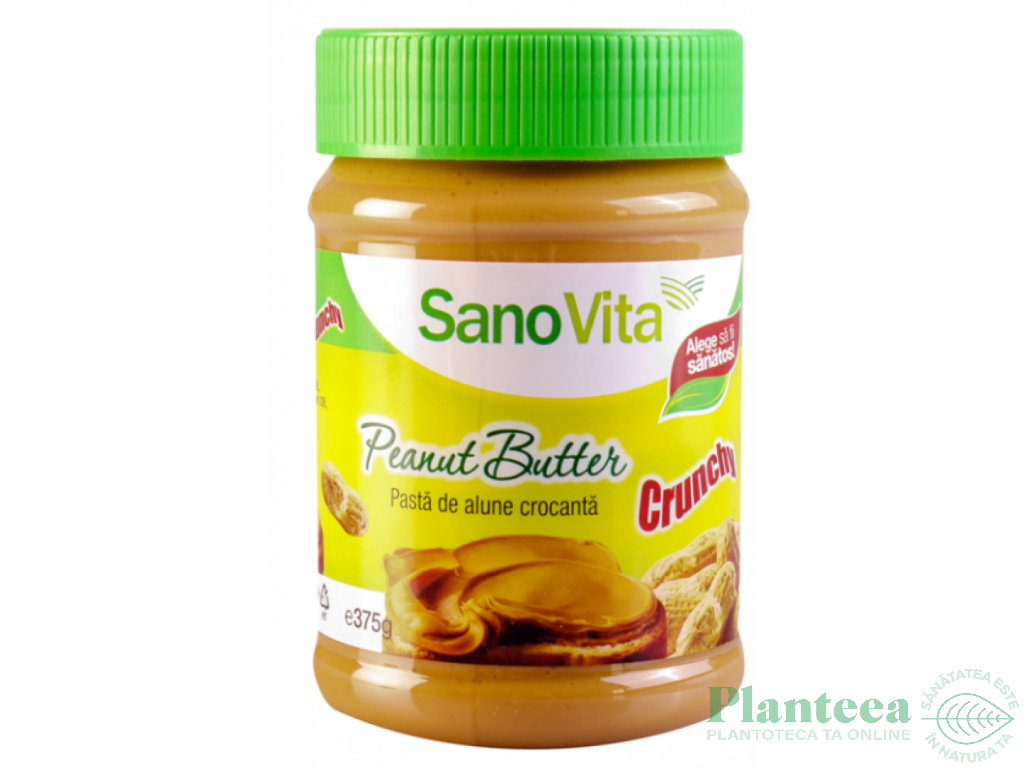 Unt arahide crocant 375g - SANOVITA