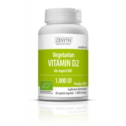 Vitamina D2 1000ui din ciuperci bio 60cps - ZENYTH