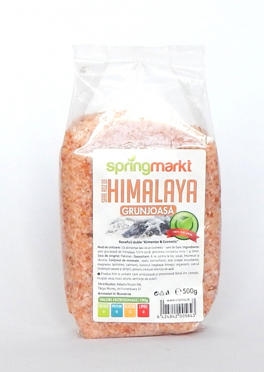 Sare roz grunjoasa Himalaya 500g - SPRINGMARKT