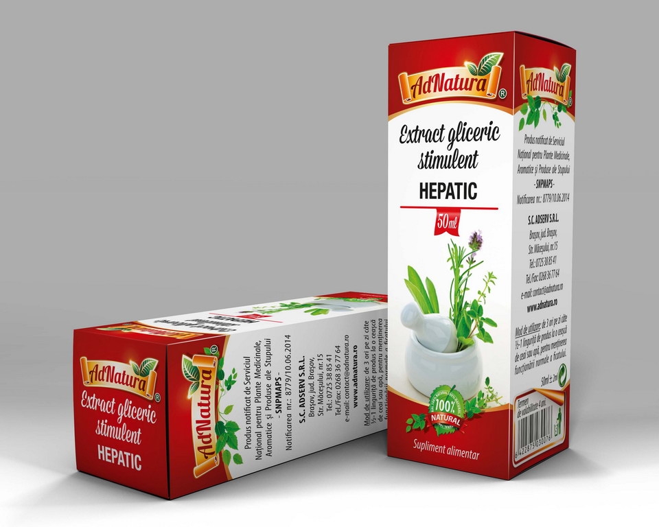 Extract hidrogliceric stimulent hepatic 50ml - ADNATURA