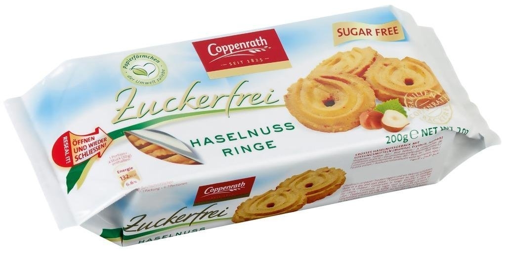 Fursecuri alune fara zahar 200g - COPPENRATH
