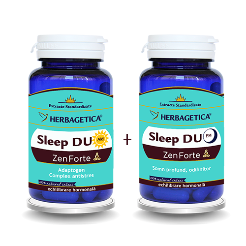 Pachet Sleep Duo AM+PM ZenForte 2x60cps - HERBAGETICA