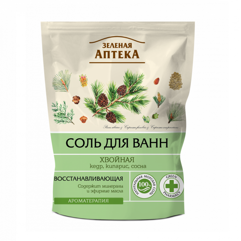 Sare baie regeneranta uleiuri cedru chiparos pin 500g - ZELENAYA APTEKA